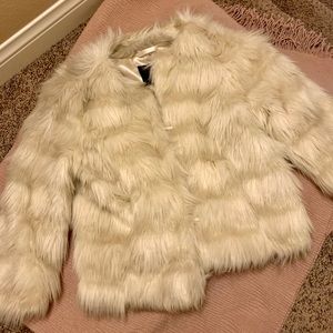 Faux fur coat. Size small
